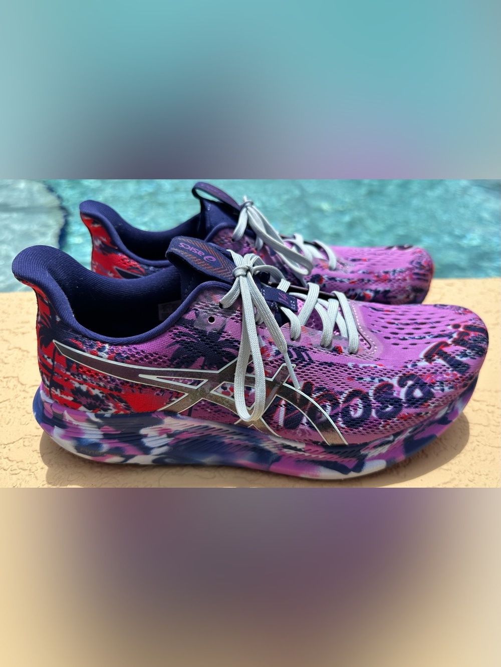 Asics Noosa TRI 14 Running Shoes 8 Tropical Lavender Glow Running Shoes 10.5 VGC